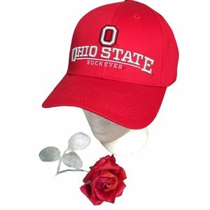 OSU Ohio State Trucker hat baseball Cap Snapback BUCKEYES Red NWOT